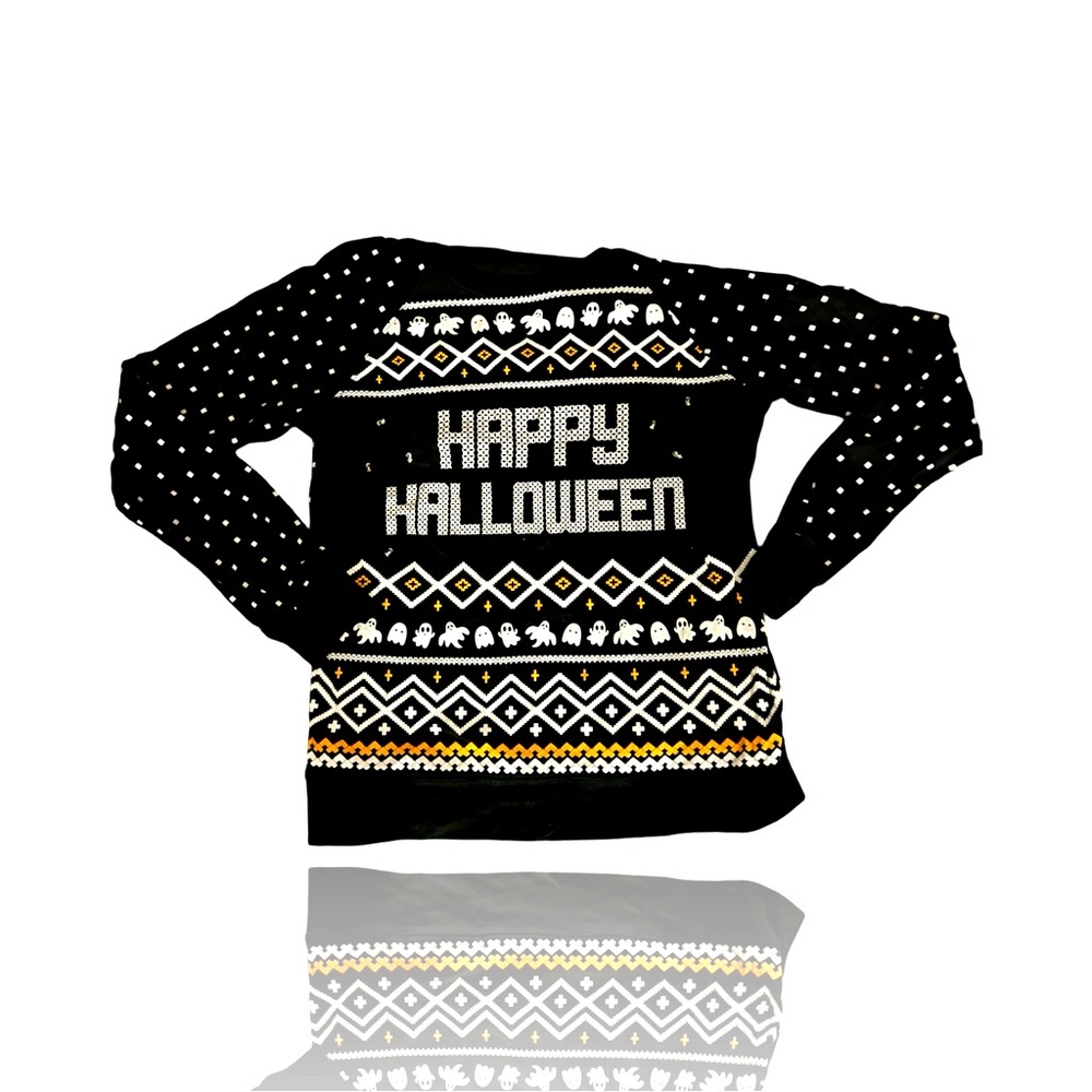 Happy Halloween Ladies Light Up Sweater: Women’s XL: Good Working Condition